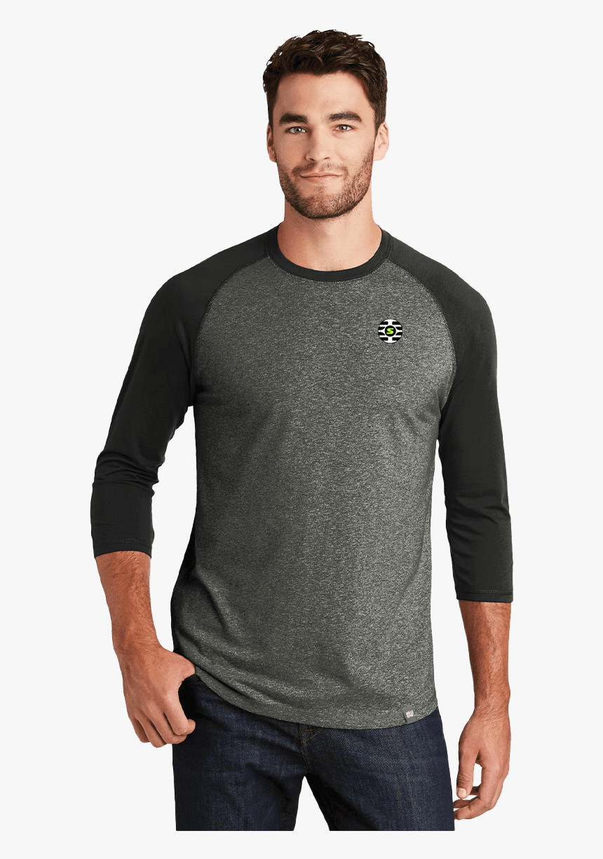 New Era Heritage Blend 3 4 Sleeve Blue Baseball Raglan, HD Png Download