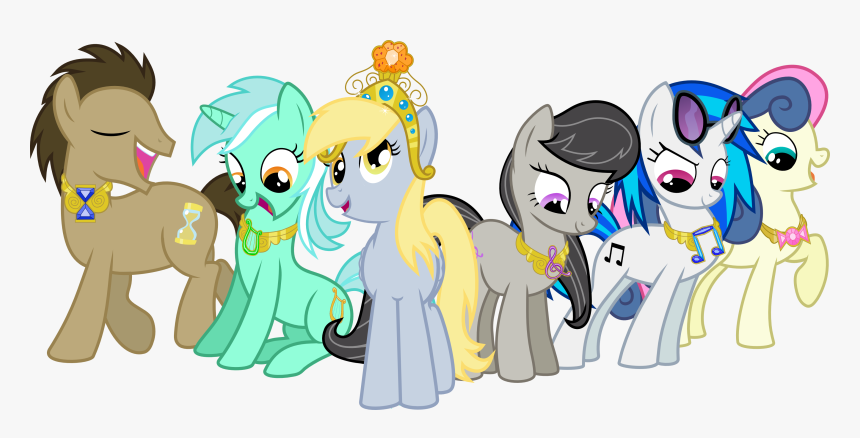 Rainbow Dash Rarity Pony Princess Celestia Derpy Hooves - Mlp Mane 6 Elements Of Harmony, HD Png Download