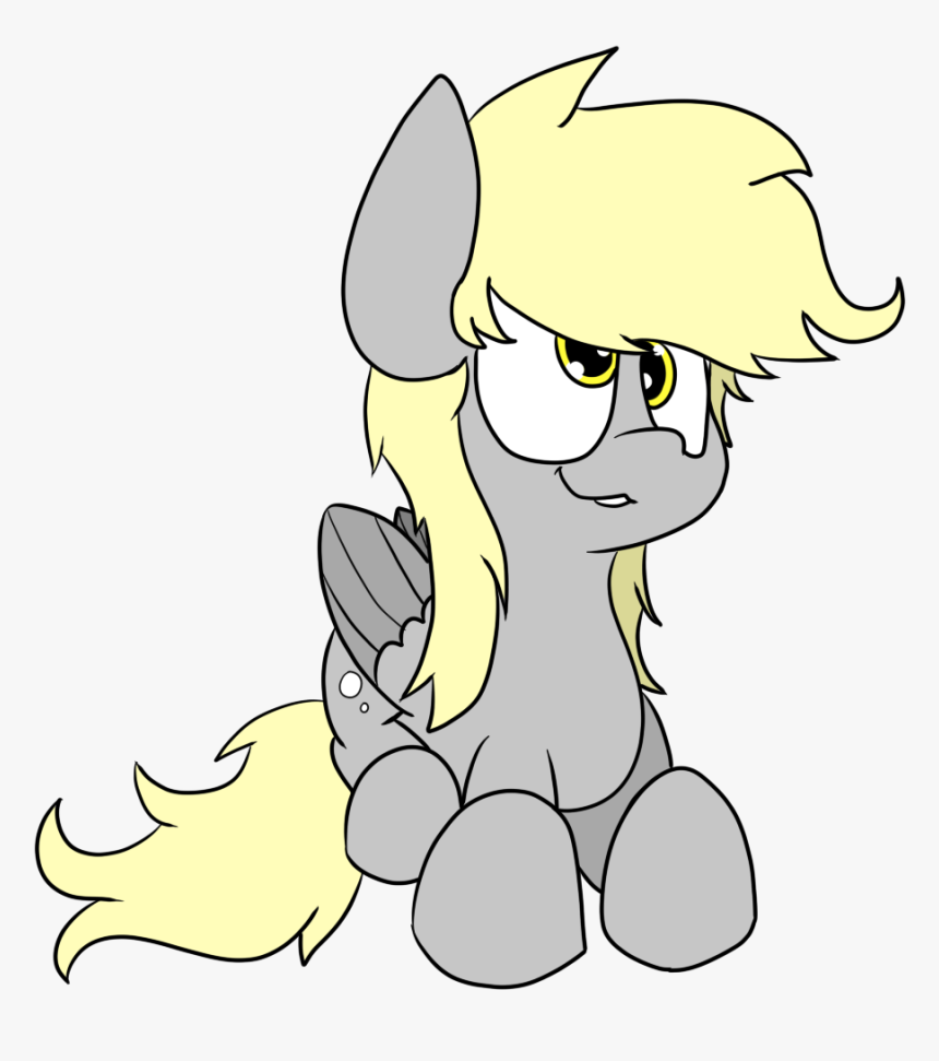 Dark Shadow, Cross Eyed, Cute, Derpy Hooves, Gray, - Cartoon, HD Png Download