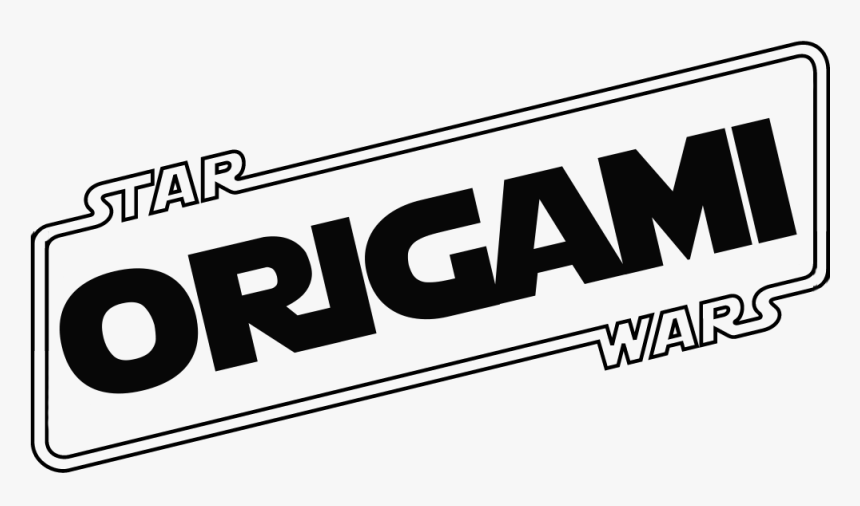 Star Wars Origami - Black-and-white, HD Png Download