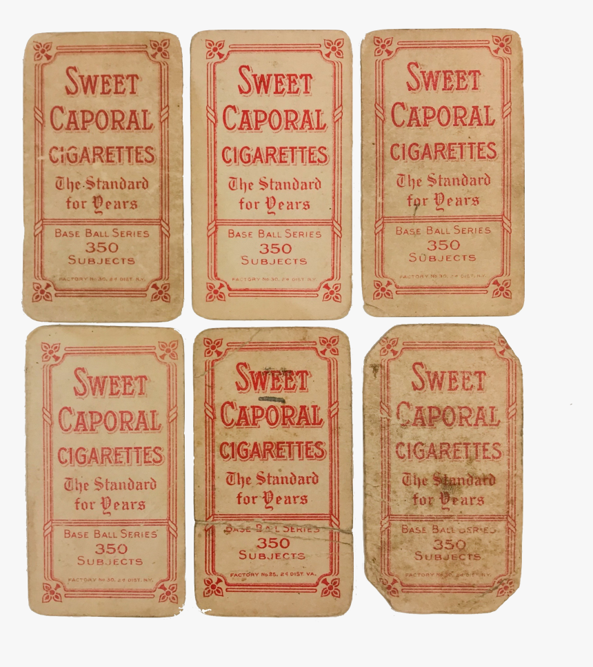 Six 1909-1911 Sweet Caporal Baseball Cards - Honus Wagner T206, HD Png Download