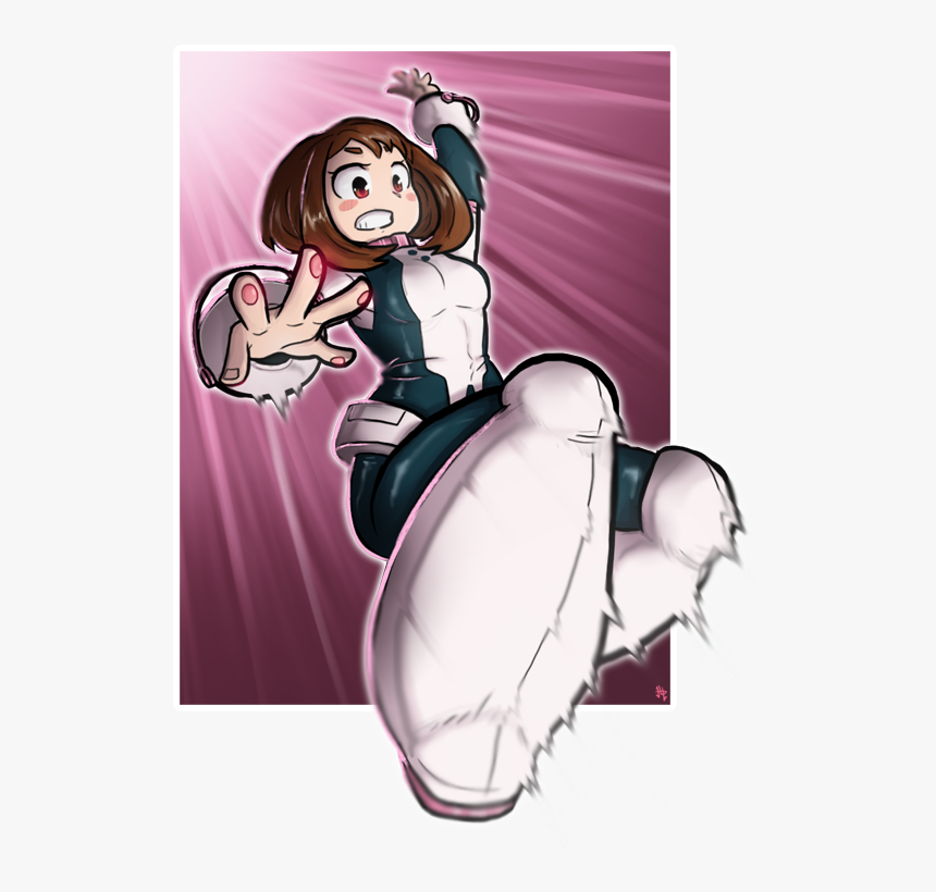 Bnha Action Shot - Ochako Bnha, HD Png Download
