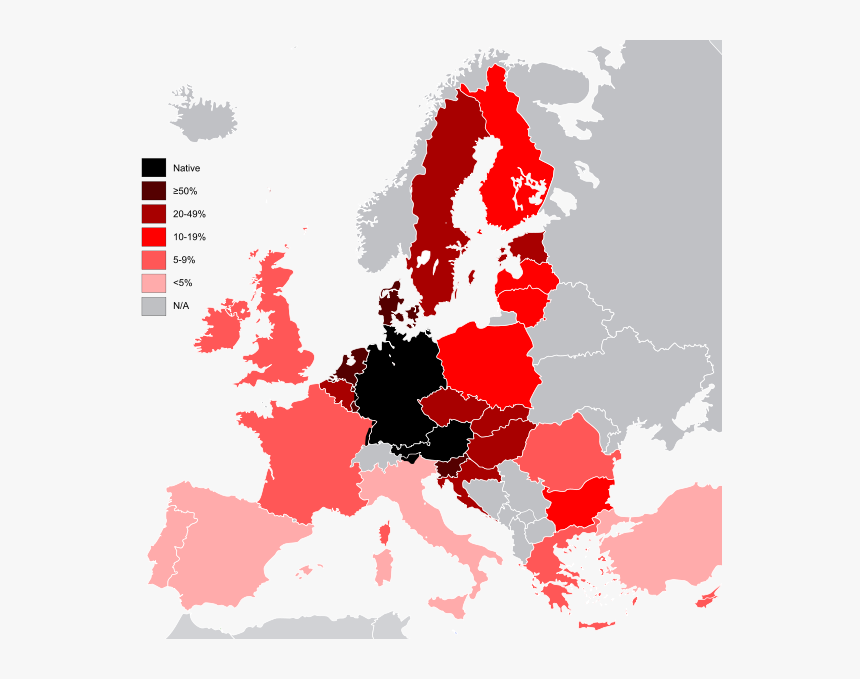 German Language In Europe, HD Png Download