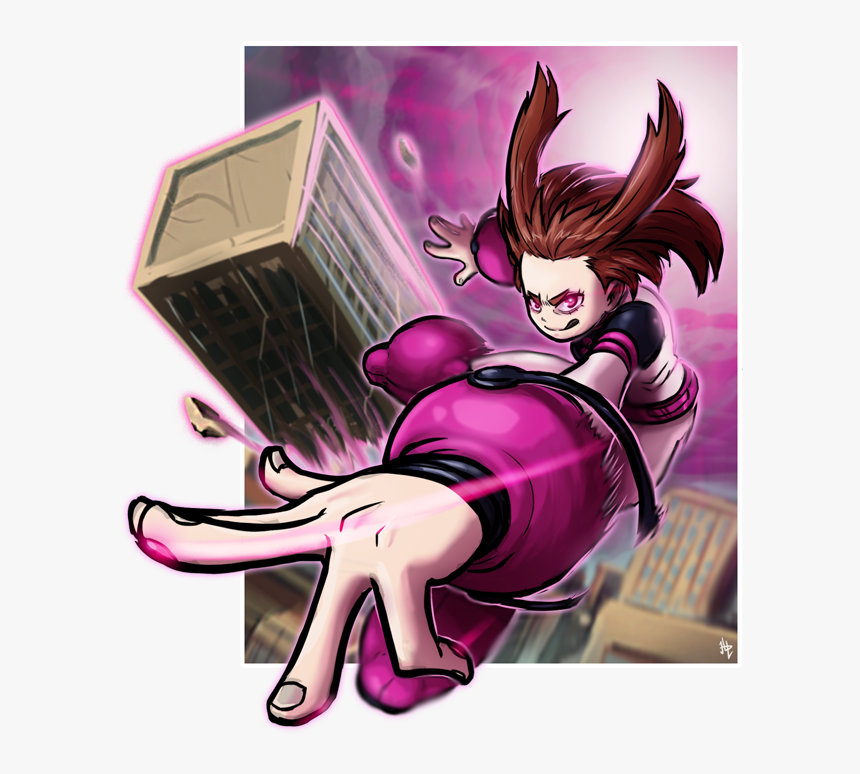 Bnha Action Shot - Uraraka Trigger, HD Png Download