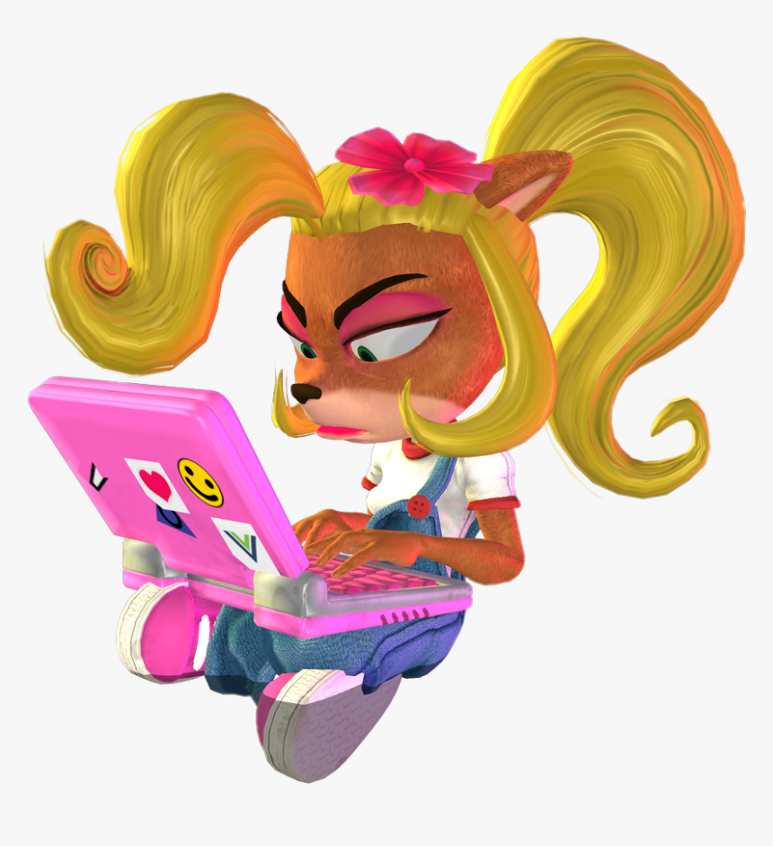 #coco #cocobandicoot #crashbandicoot #laptop - Crash Bandicoot Coco Bandicoot, HD Png Download