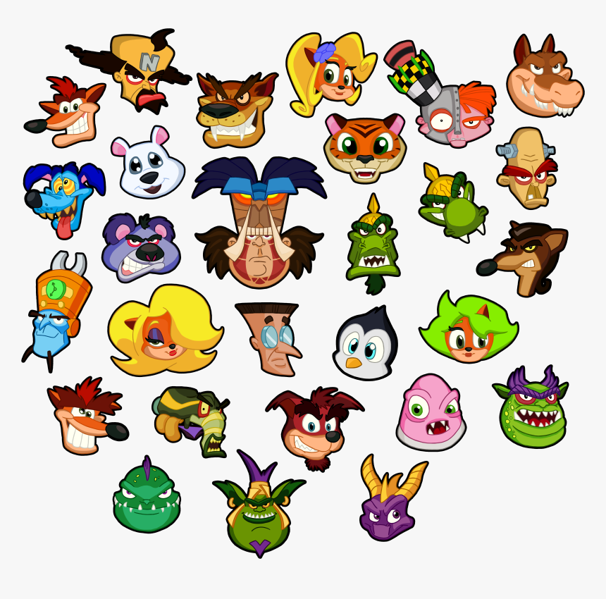 Nitro Fueled Character Icons - Ctr Nitro Fueled Icons, HD Png Download
