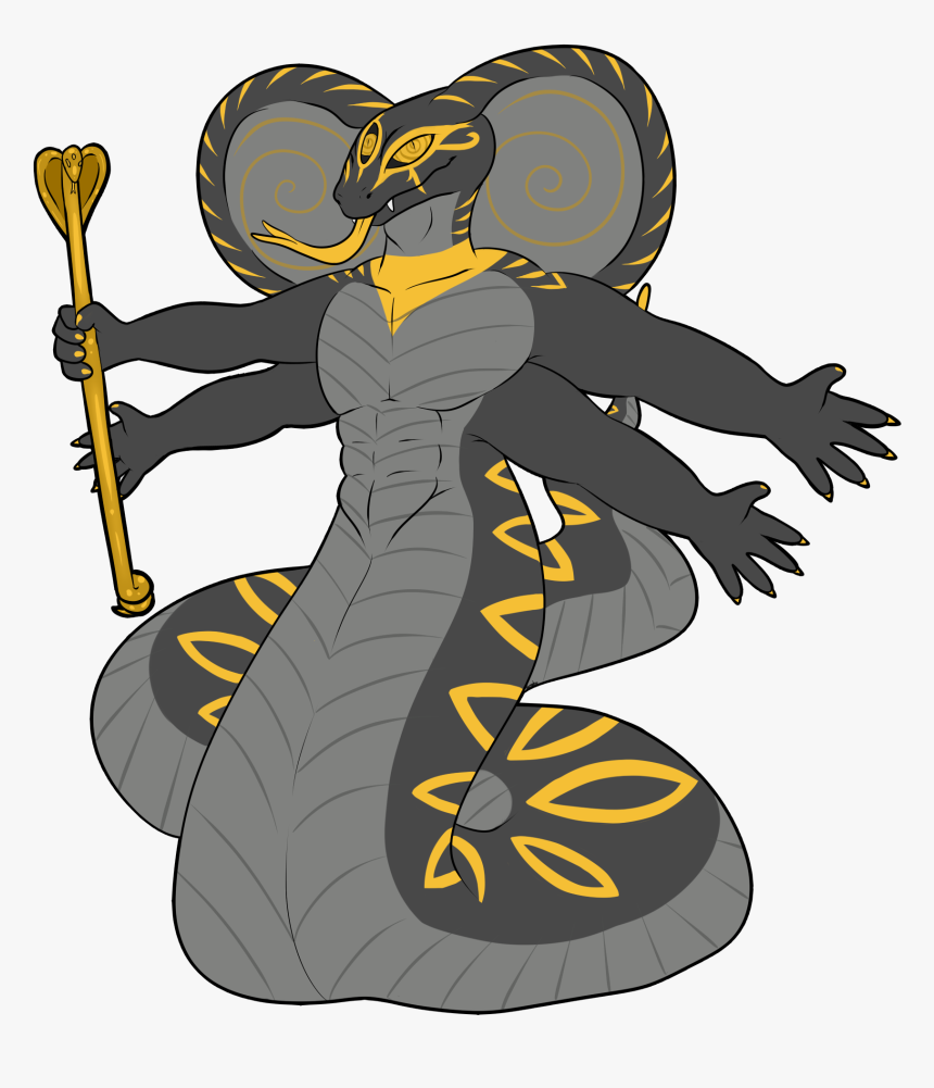 Egyptian Naga Design - Illustration, HD Png Download