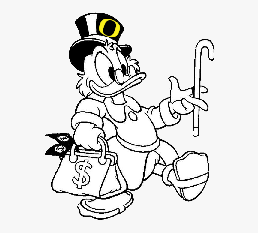 Scrooge Mcduck Coloring Page, HD Png Download
