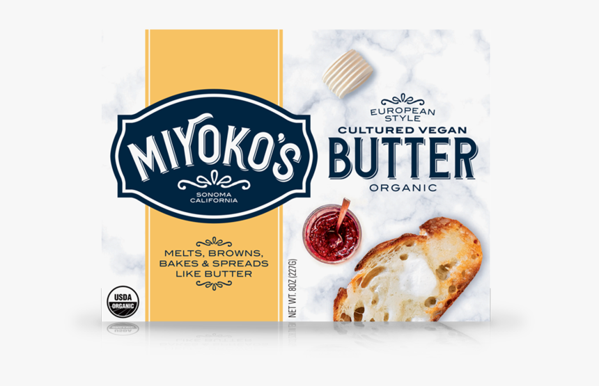 Miyokos Vegan Butter - Miyoko's Cultured Vegan Butter, HD Png Download