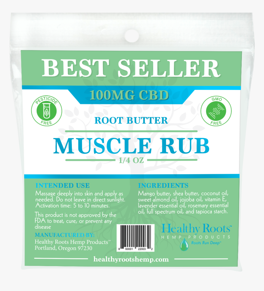 Cbd Root Butter Muscle Rub Travel Size 100mg - Poster, HD Png Download