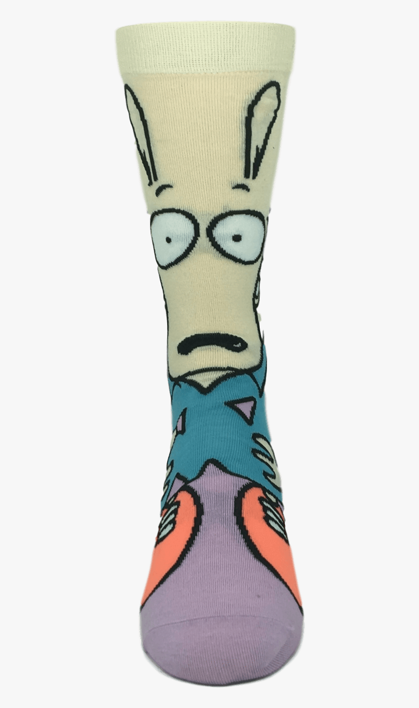 Nickelodeon Rocko’s Modern Life Rocko 360 Cartoon Socks - Sock, HD Png Download