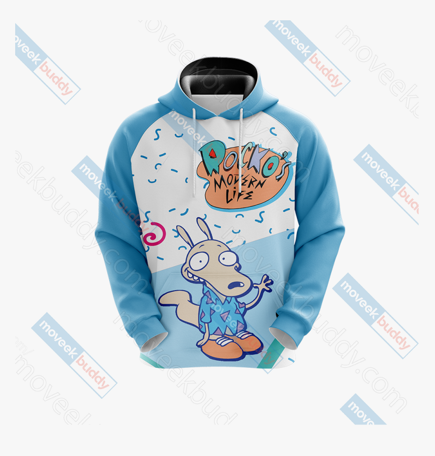 Rocko S Modern Life Unisex 3d Hoodie - Hoodie, HD Png Download
