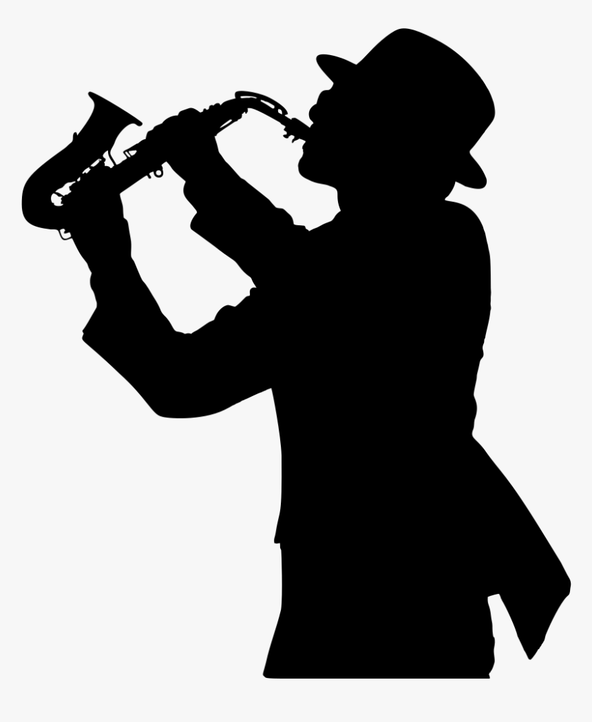 Silhouette At Getdrawings Com Free For Personal - Saxophone Player Clip Art, HD Png Download
