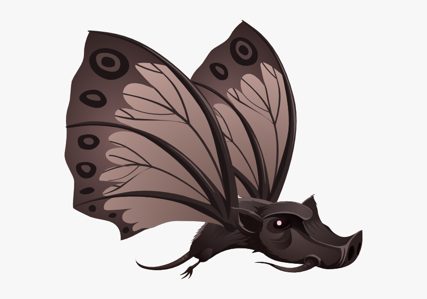 Inhabitants Npc Butterfly Svg Clip Arts - Pig Butterfly, HD Png Download