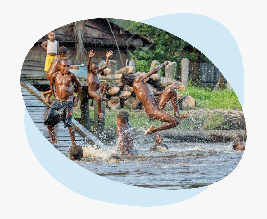 River Swimming In Indonesia, HD Png Download