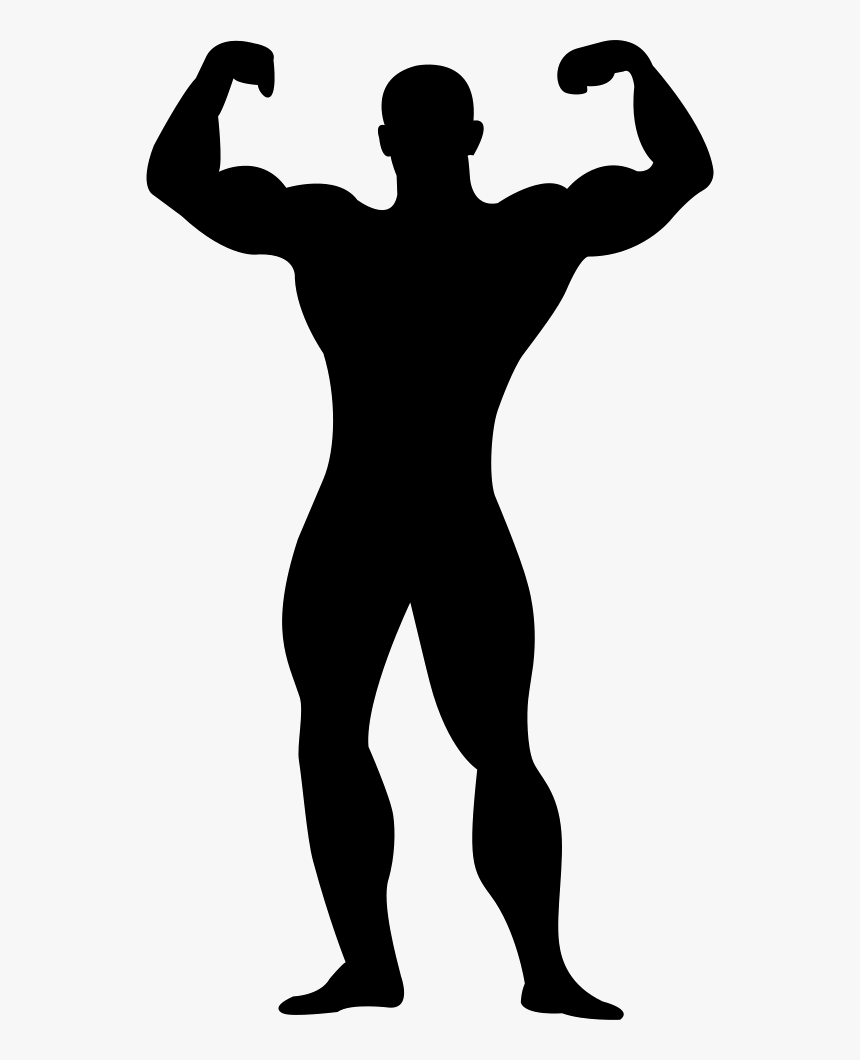 Muscular Man Flexing Silhouette Comments - Muscular Man Silhouette Png, Transparent Png