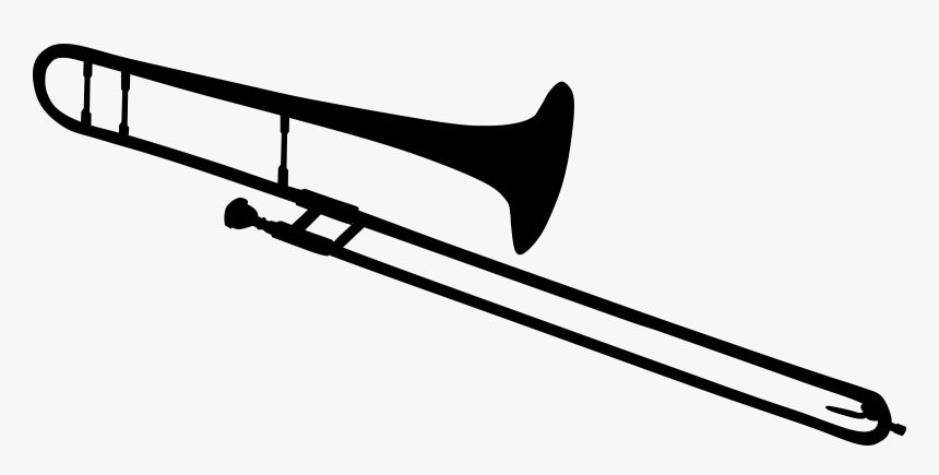Trombone Silhouette Musical Instrument Clip Art - Trombone Clipart, HD Png Download