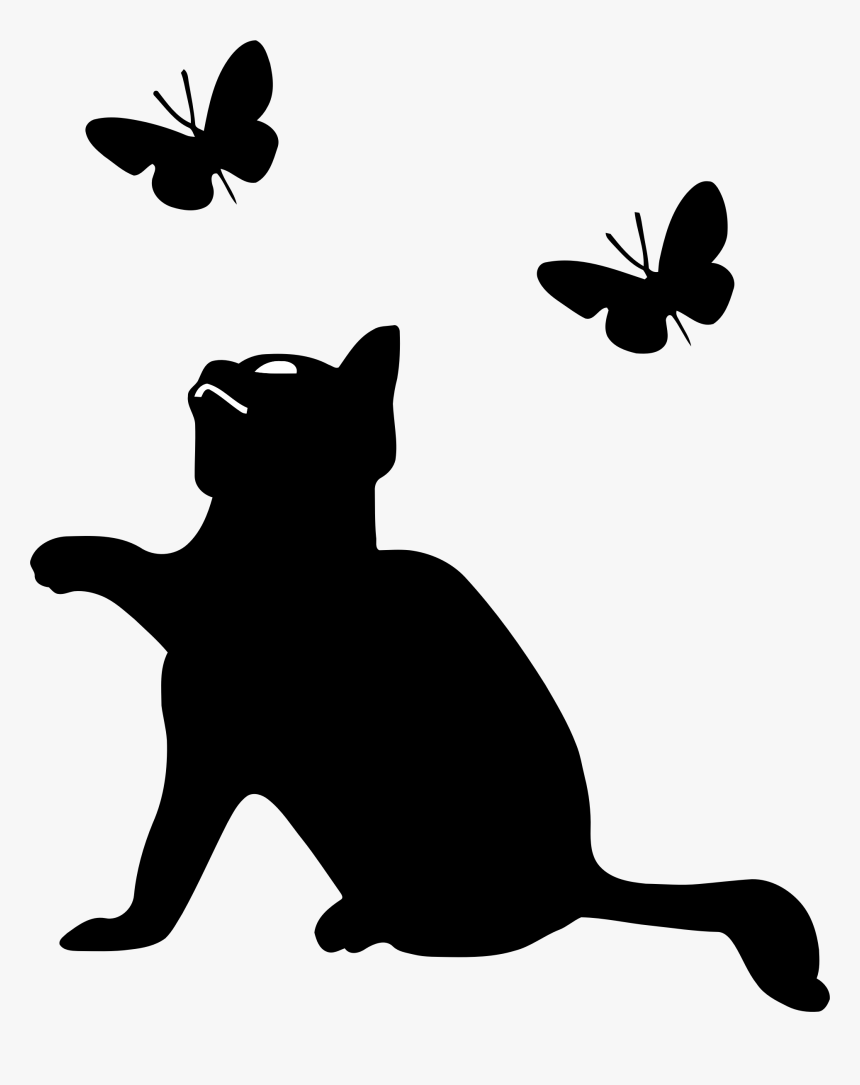 Kitten Playing With Butterflies Icon Clip Arts Cat And Butterfly