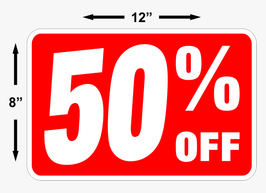 Upto 50 Off Png - 50% Off Sale Sign, Transparent Png