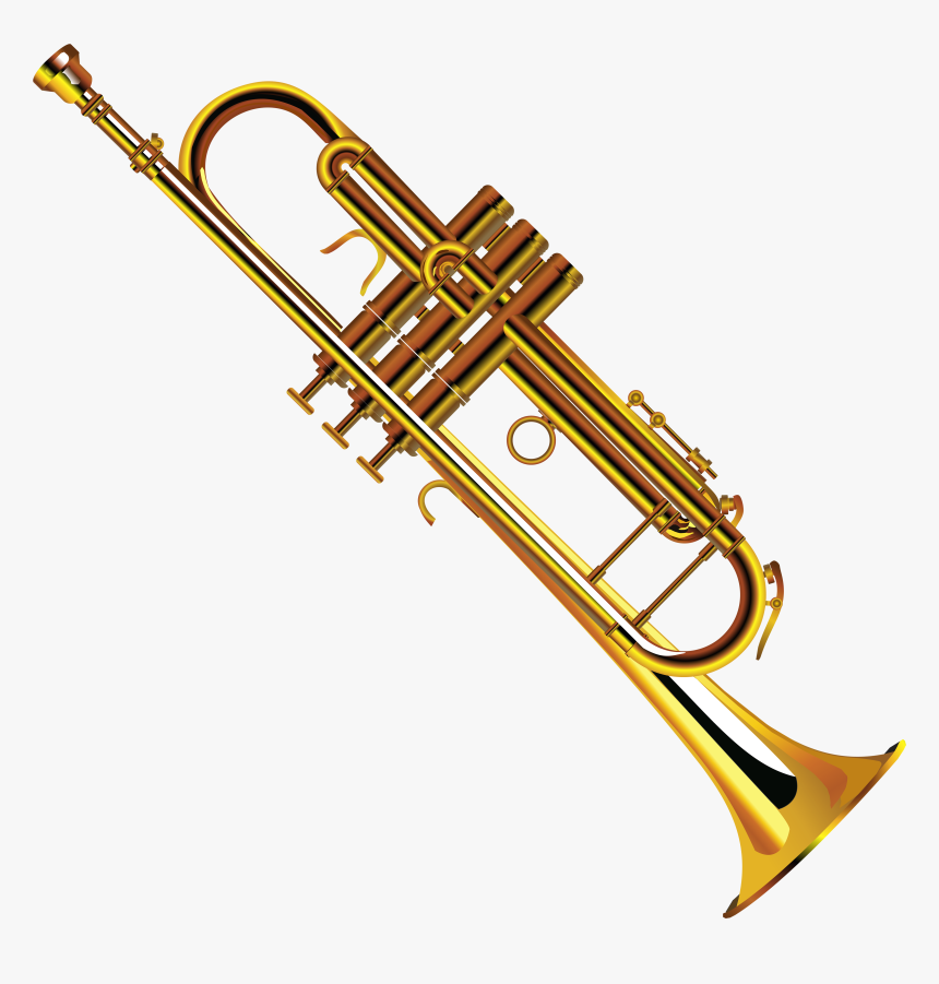 Trumpet Musical Instruments Trombone Clip Art - Trumpet Clipart, HD Png Download