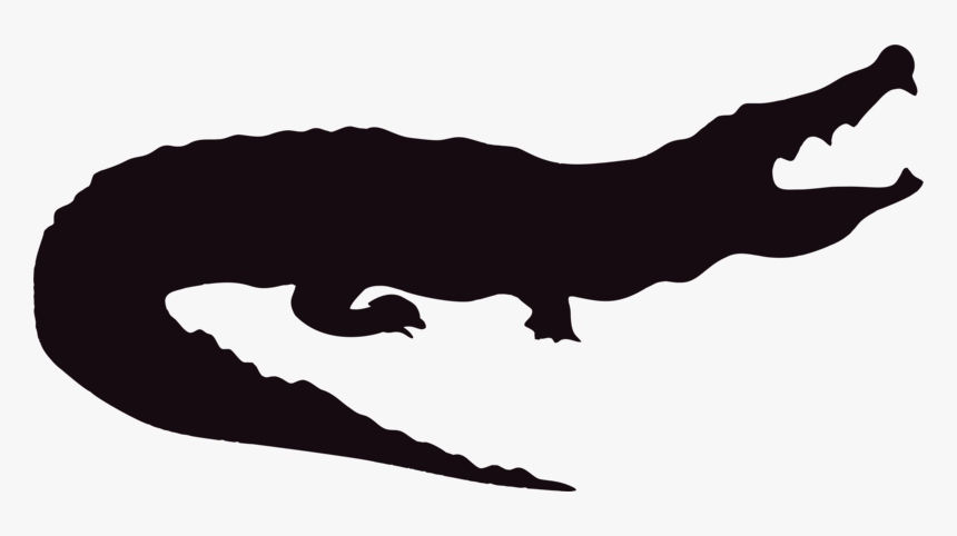 Alligator Silhouette, HD Png Download