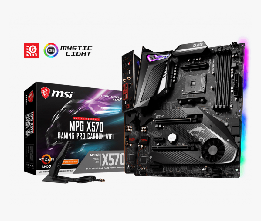 Mpg X570 Gaming Pro Carbon Wifi, HD Png Download