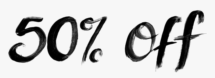 Download 50 Off Png Photo Image - Calligraphy, Transparent Png