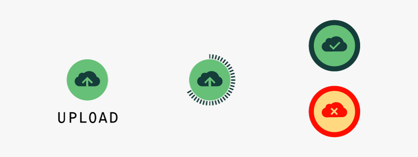 Upload Button Upload Button Ui Elements - Circle, HD Png Download