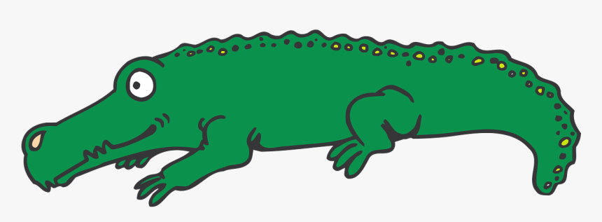 Transparent Crocodile Clipart - Cartoon Crocodile From Side, HD Png Download