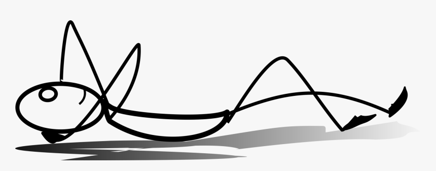 Line Art,angle,area - Stickman Sleeping, HD Png Download
