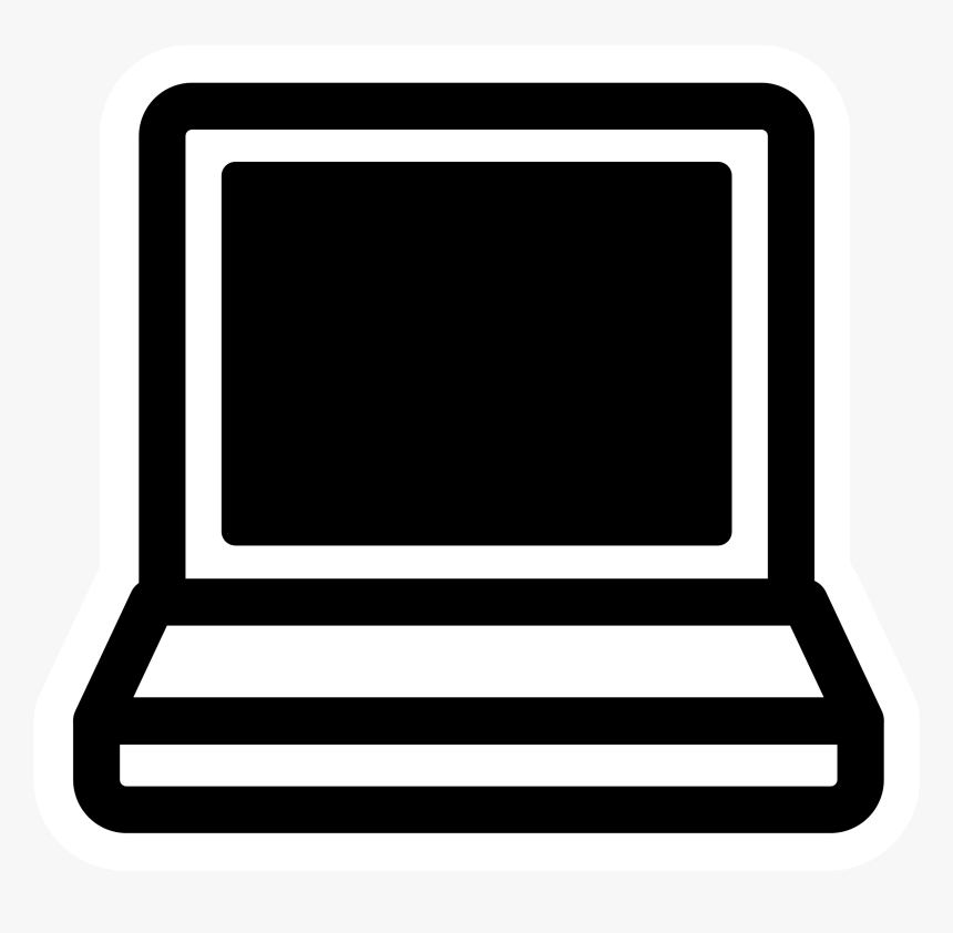 Mono Laptop Clip Arts - Black And White Laptop Clipart, HD Png Download