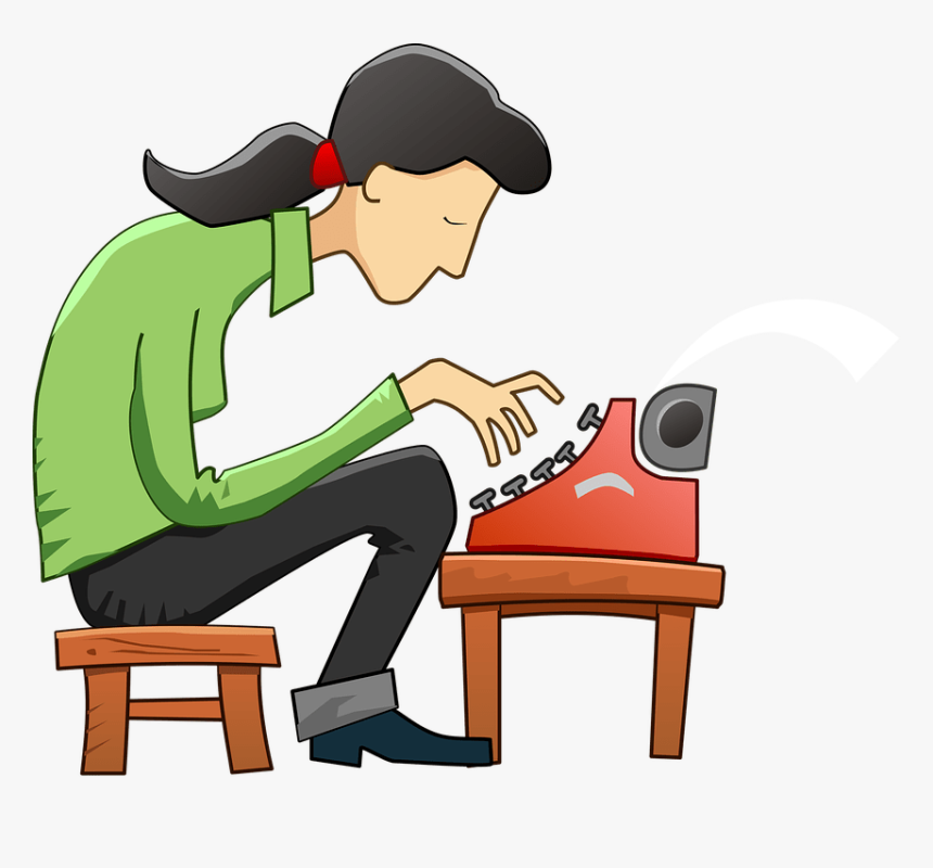 Thank You Emails - Typewriter Cartoon, HD Png Download