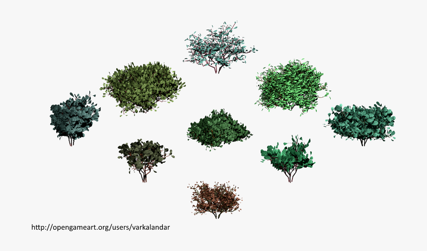 Hjm Bushes 06 Alpha - Isometric Plant Tile, HD Png Download