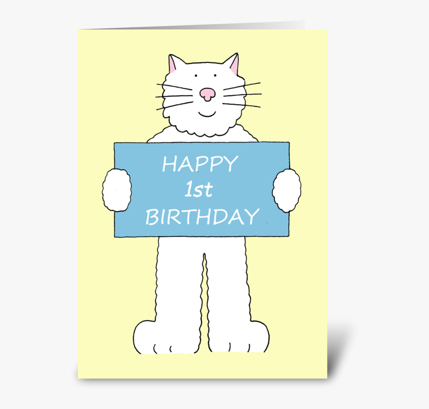 Happy 1st Birthday Cute Cat - Happy 5th Birthday Cat, HD Png Download