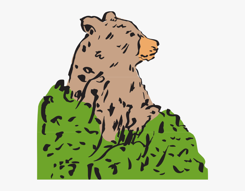 Bear In A Bush Svg Clip Arts - Animals Clipart, HD Png Download