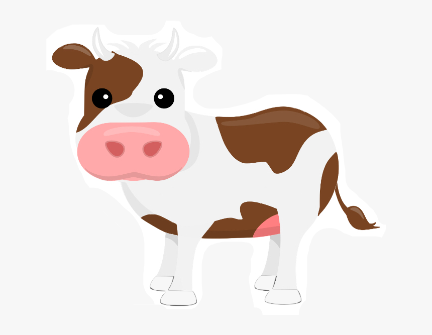 Holstein Friesian Cattle Clip Art Dairy Cattle Portable - Transparent Background Cow Clipart, HD Png Download