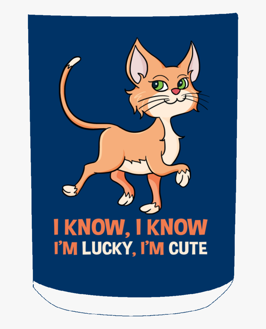 I Know I M Lucky I M Cute Cat Mugs - Cat Yawns, HD Png Download