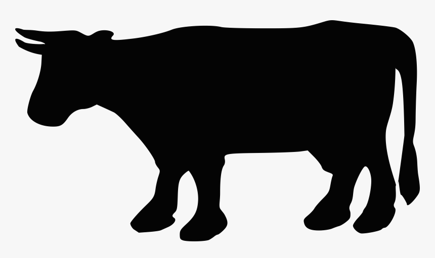 Cow Silhouette 2 Icons Png - Simple Cow Silhouette, Transparent Png