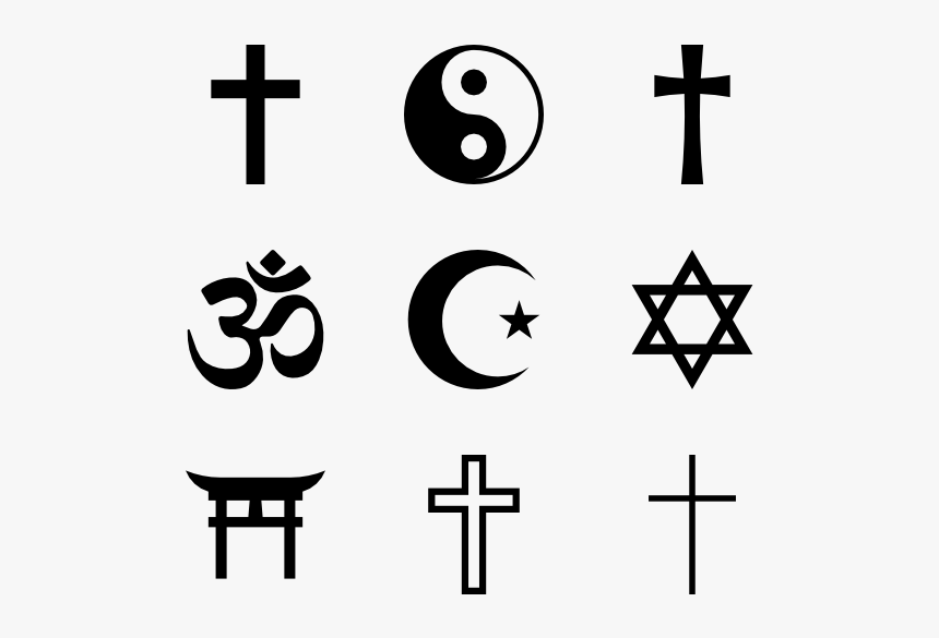 Religion Symbols 50 Free Icons - Islam Hinduism And Buddhism, HD Png Download