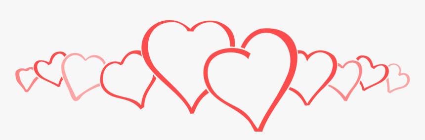 Row Of Hearts Clip Art, HD Png Download