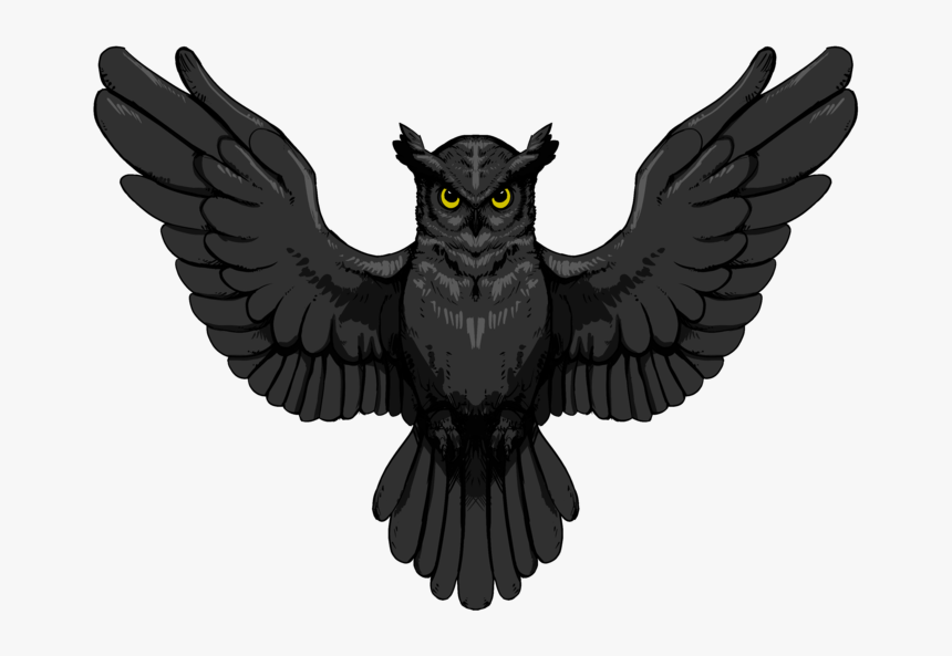 Vector Black And White Library Dark Owl By Joe - Dark Owl Png Transparent, Png Download