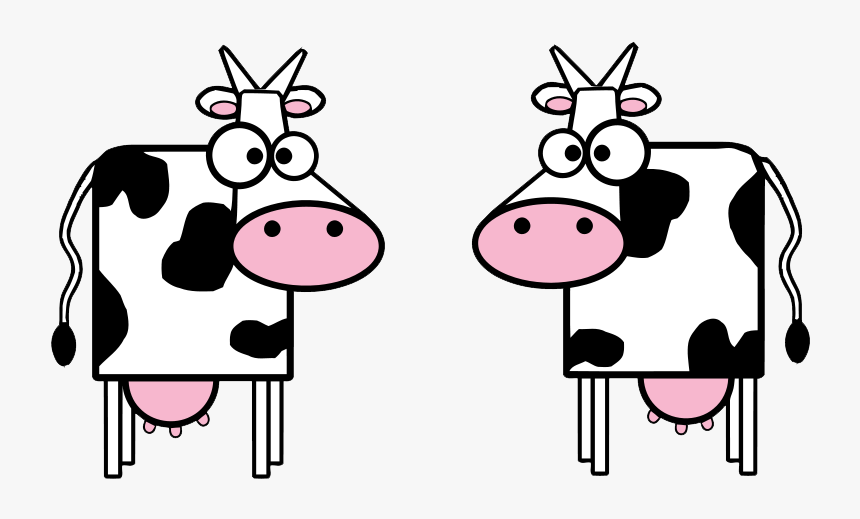 Cute Cow Png Clipart - Cartoon Cows, Transparent Png