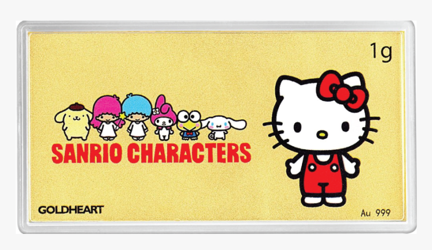 Gold Numis Sanrio Hello Kitty 2019 1 Gram Foil - Hello Kitty Pattern Draw, HD Png Download