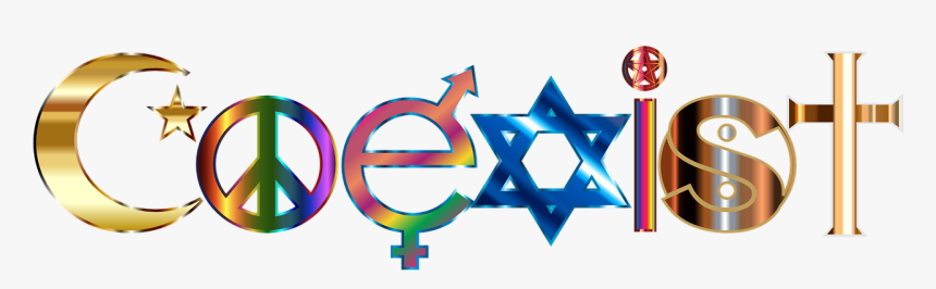 Transparent Islam Symbol Png - Coexist Religion, Png Download