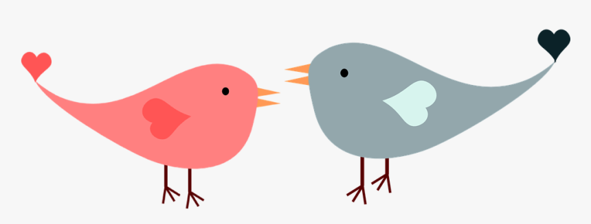 Love, Birds, Lovebirds, Heart, Romance, Romantic - Transparent Background Love Birds Clipart, HD Png Download