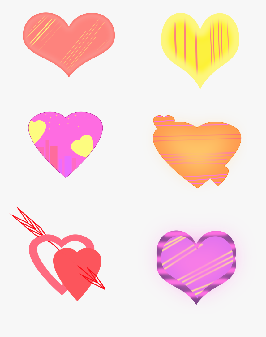 Love Romantic Red Arrow Png And Psd - Heart, Transparent Png