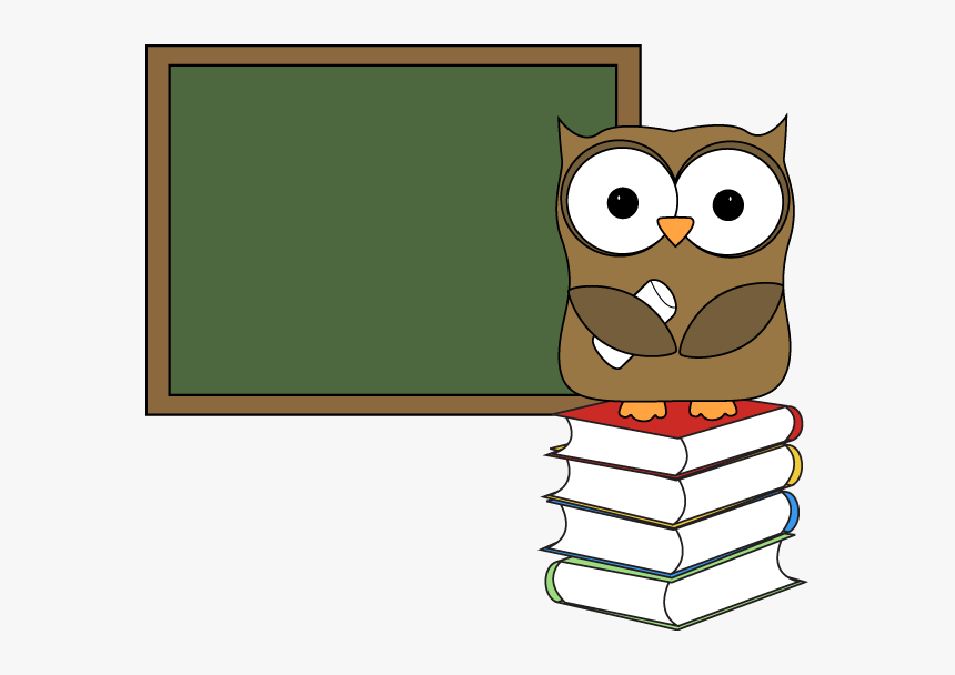 Owl With Books And Chalkboard Clip Art - Regrouping Addition Concept, HD Png Download