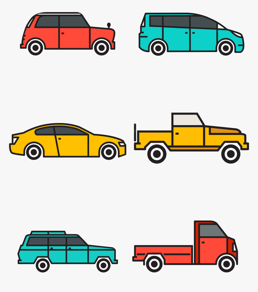Car Colorful Transport Vector Business Car Tool Cart, HD Png Download