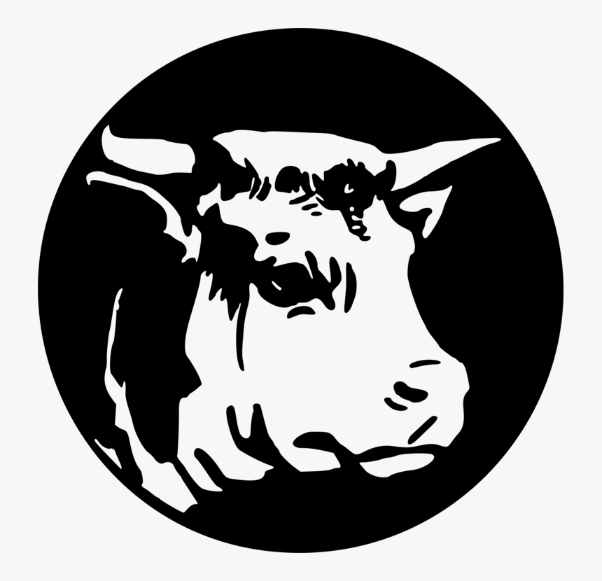 Beef Vector Friesian Cow - Cow Head In Circle, HD Png Download