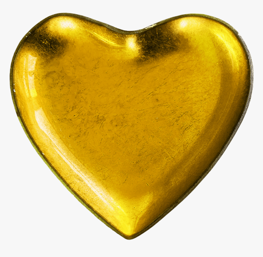 Yellow, Shape, Heart, Love, Romance - Heart, HD Png Download